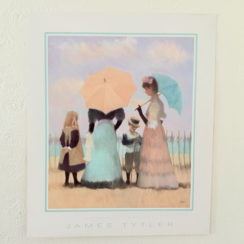 James Tytler Sunday at the Regatta Art Print Poster Impressionist 1989 24x20”